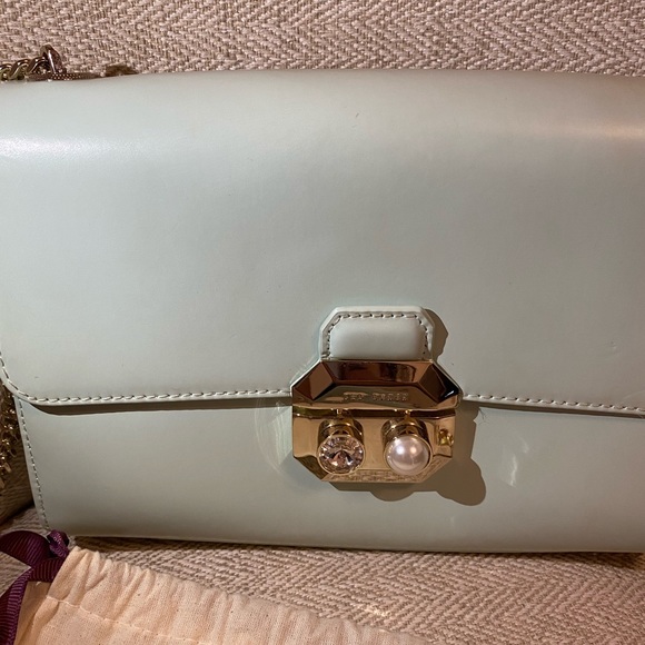 Ted Baker Crystal and Pearl Lock XBody In Green - Picture 3 of 16